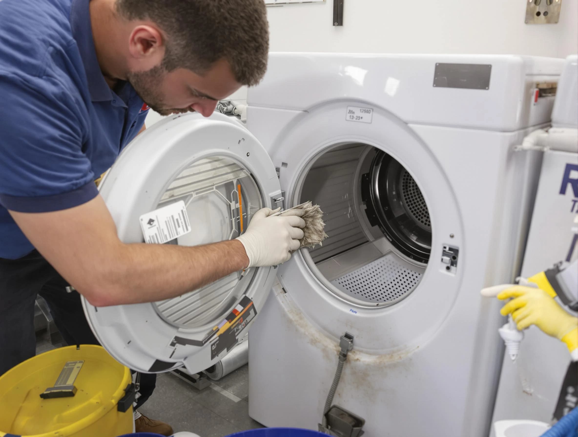 Cave Creek Dryer Vent Cleaning specialist performing detailed lint trap cleaning service in Cave Creek