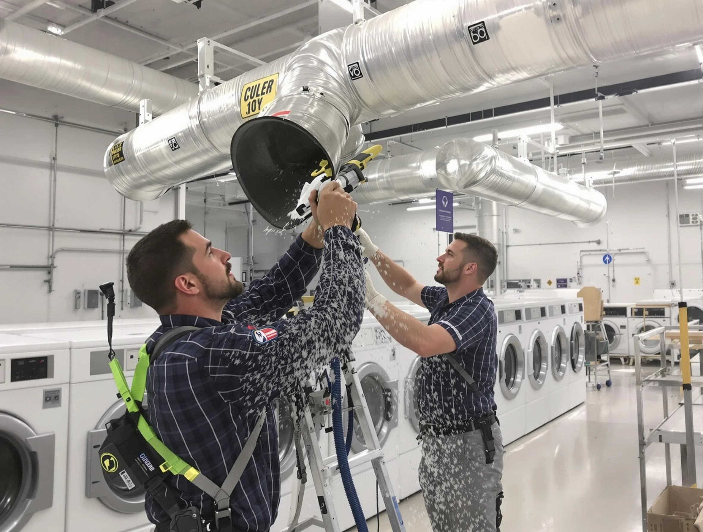Cave Creek Dryer Vent Cleaning team performing large-scale commercial dryer vent cleaning in Cave Creek