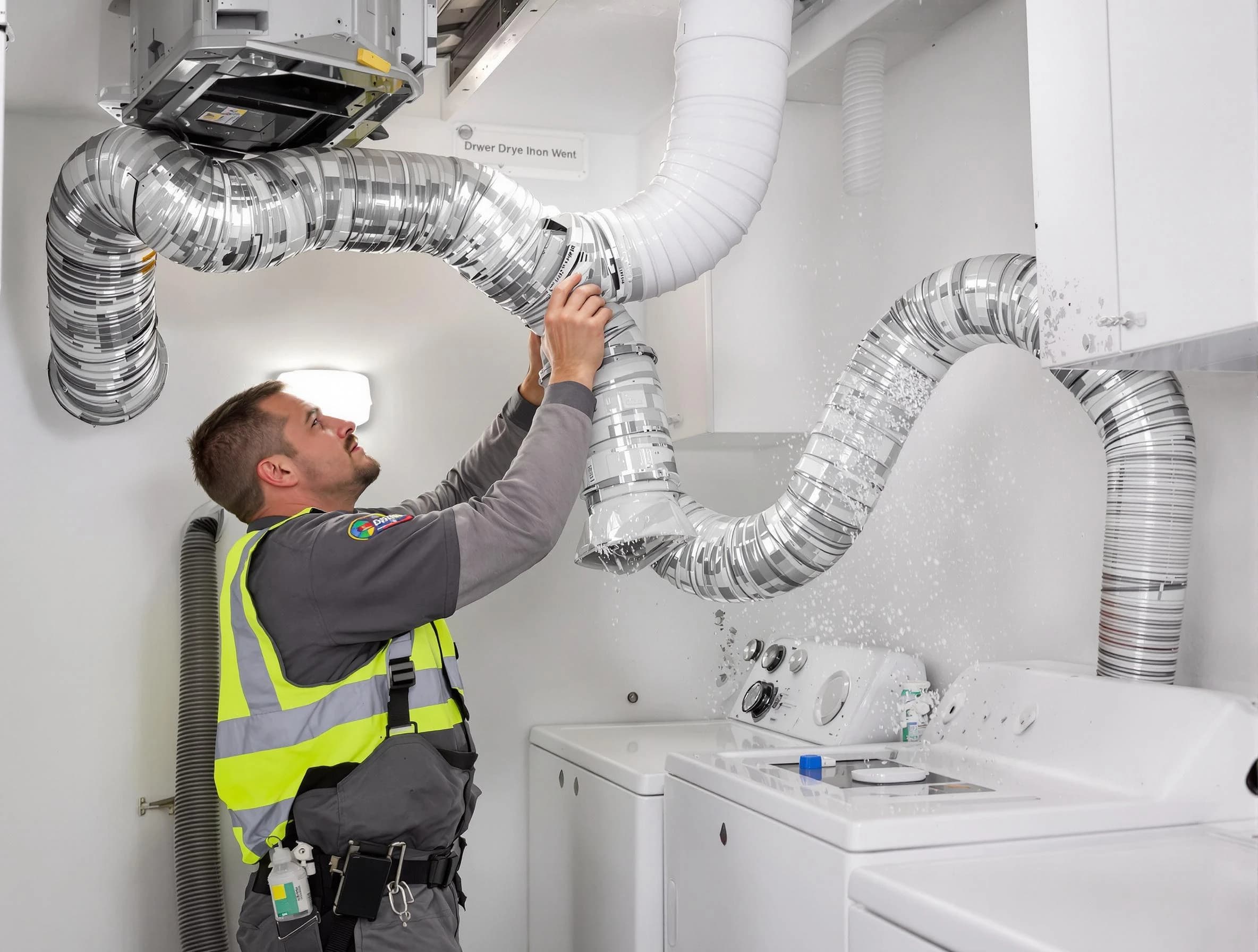 Cave Creek Dryer Vent Cleaning technician performing detailed dryer exhaust vent cleaning at a home in Cave Creek
