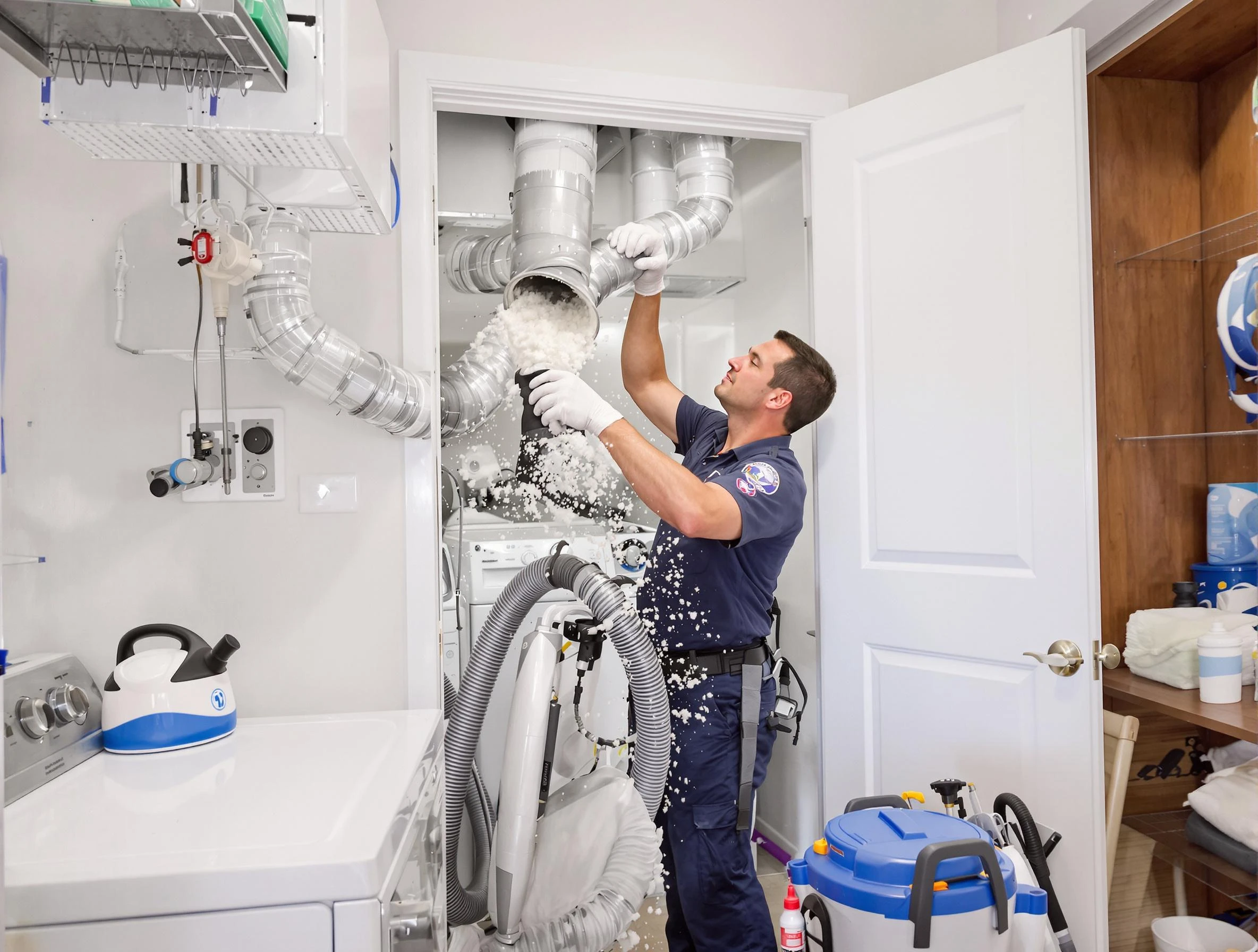 Cave Creek Dryer Vent Cleaning technician delivering thorough residential dryer vent cleaning service in Cave Creek
